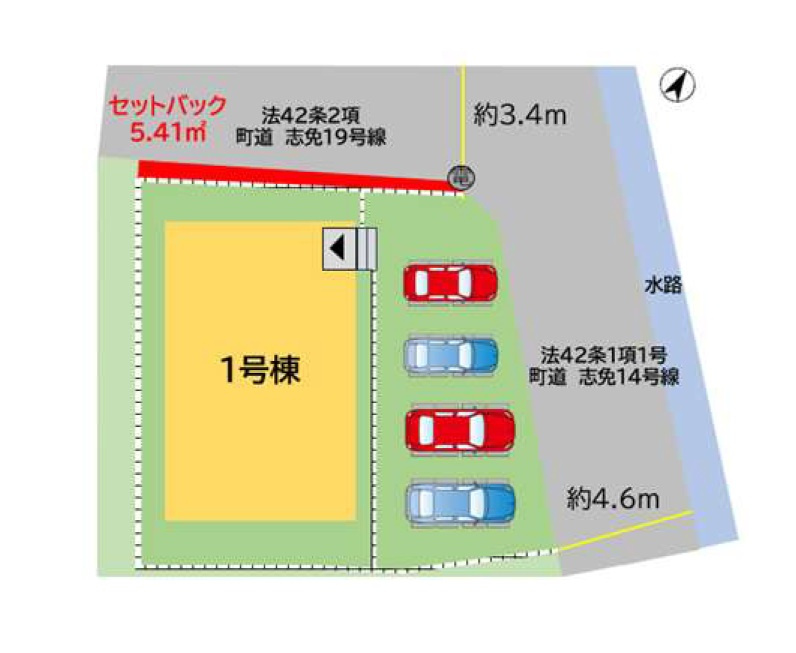 糟屋郡志免町志免1丁目第5-1棟（1号棟）の区画図|配置図（1号棟）