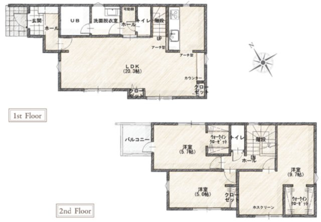 【間取り】 | 鴻巣市松原9期　ピュアガーデン　新築戸建　全11棟　2号棟