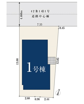 戸塚区矢部町 新築戸建 4680万円の区画図