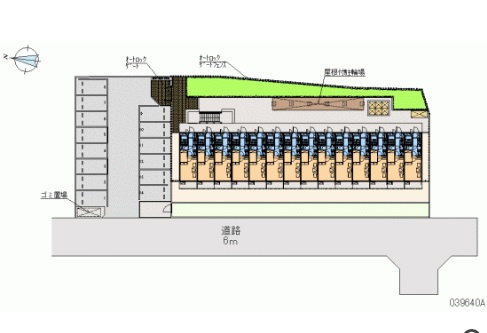クレストタウンＡの区画図|前面道路で風通りいいです
