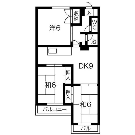 【間取り】 | コーニッシュ西中島(旧　西中島第二マンション)