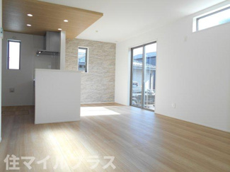 【居間・リビング】 | 郡山市大槻町室ノ木新築一戸建て1棟 | おしゃれなリビングです