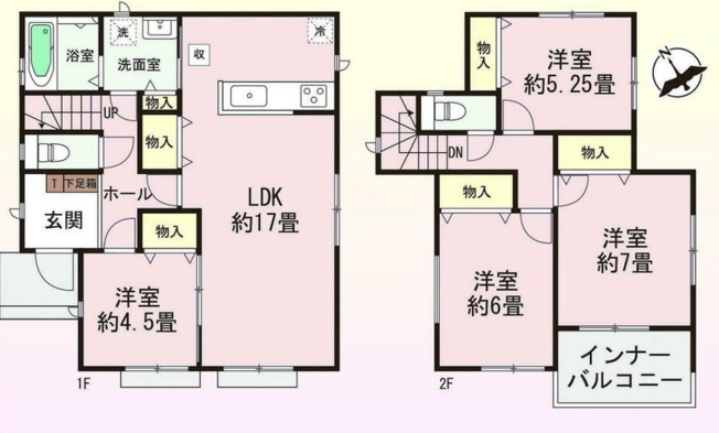 【間取り】 | 高崎市石原町　新築住宅 | 暖かな日差しが差し込む4LDK！
水回りが集中しているので家事動線◎収納豊富な間取りです♪