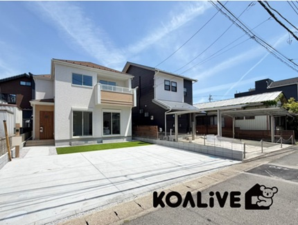 【外観】 | 高崎市石原町　新築住宅 | 現地ご案内ツアー開催中！早朝やお仕事帰りのご見学にもすぐ対応致します！見学ご予約はコアライブまでお気軽にお問い合わせ下さい！