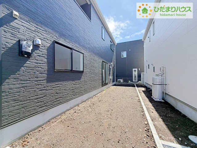 ひたちなか市平磯町第2　新築戸建　1号棟の庭|周辺には高い建物がないため、お庭には太陽の光が降り注ぎます♪