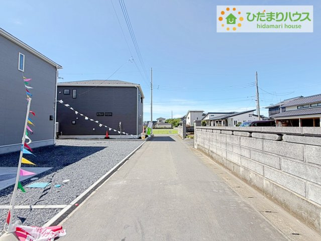 ひたちなか市平磯町第2　新築戸建　2号棟の前面道路含む現地写真|閑静な住宅地で叶える穏やかな新生活☆彡