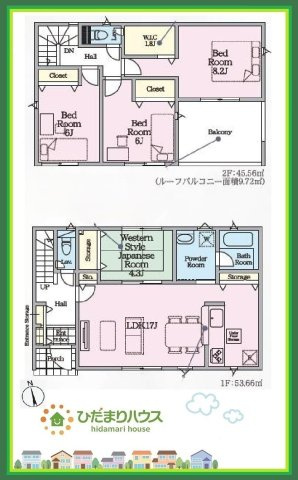 ひたちなか市平磯町第2　新築戸建　3号棟の間取り|たっぷりの陽光と心地よい風が舞い込む住まい☆彡