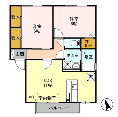 【間取り】 | サンフラット　Ａ