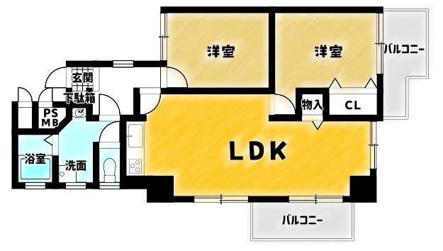 エルシティ桃山の間取り