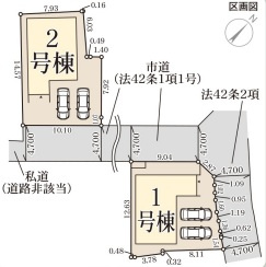 リーブルガーデン岸和田市磯上町6期１号棟の区画図