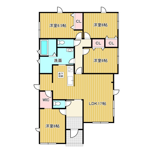 亀山市山下町 第1期 新築戸建【全3棟】の間取り