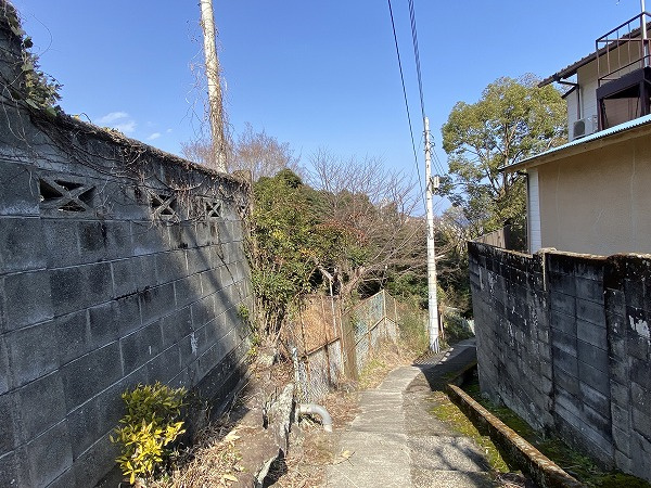 熱海市　水口町の周辺|接道道路(車の進入不可)
