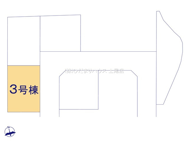 鴻巣市松原3期　新築戸建　リーブル03の区画図