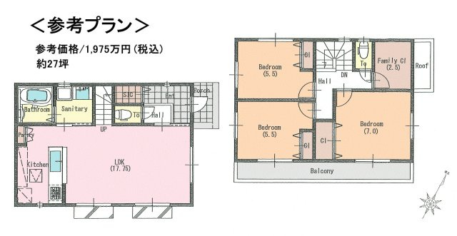 福生市熊川　土地全1区画の参考プラン