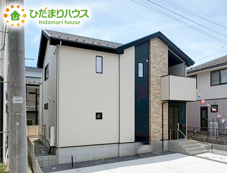 郡山市片平町1期　新築戸建の外観|長年住んでも飽きの来ないモダンでシンプルな外観が特徴です