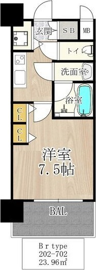 CITY　SPIRE西中島の間取り