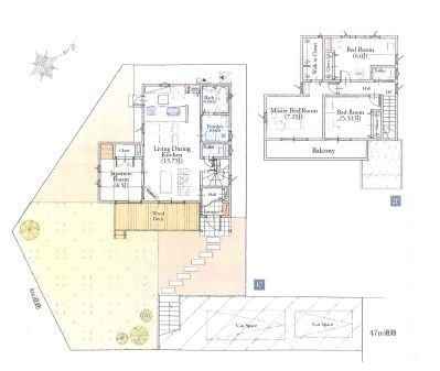 川越市小堤中古戸建の間取り