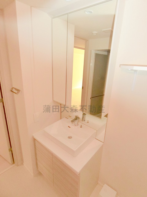 PREMIUM　CUBE大森TORISの洗面所|洗面脱衣所　2面鏡の独立洗面台