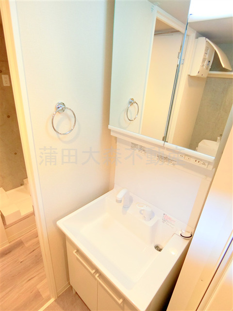 ロータス平和島Eastイーストの洗面所|2面採光の独立洗面台　洗面脱衣所　