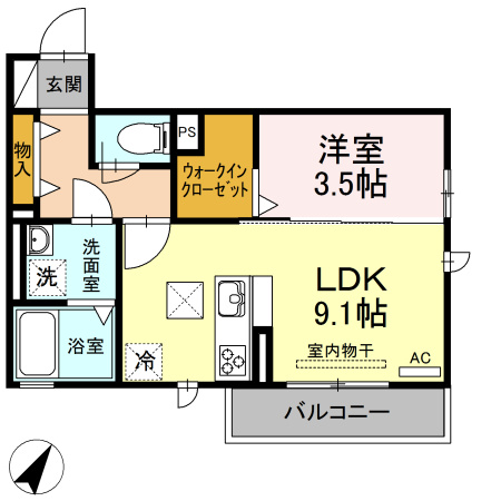 スクエアコートの間取り