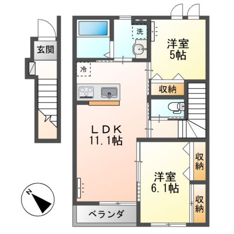仮）元吉田町新築アパートの間取り