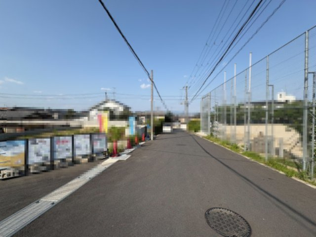 長岡京市長法寺力池の前面道路含む現地写真|幅員：南東公道約6.0ｍ