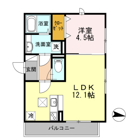 西東京市新町２丁目のアパートの間取り