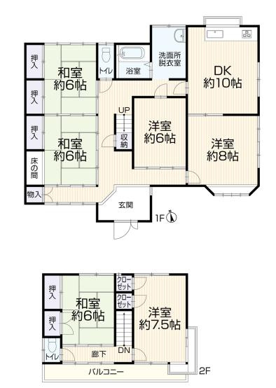 古河市中田　中古一戸建ての間取り|大家族でも一人一部屋が叶う5LDKの間取り♪