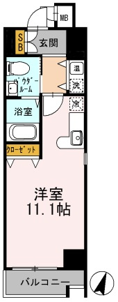 カスタリア三宮の間取り