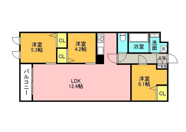 【間取り】 | ＴＨＥ　ＢＥＬＵＧＡ　世田谷　ＲＥＳＩＤＥＮＣＥ