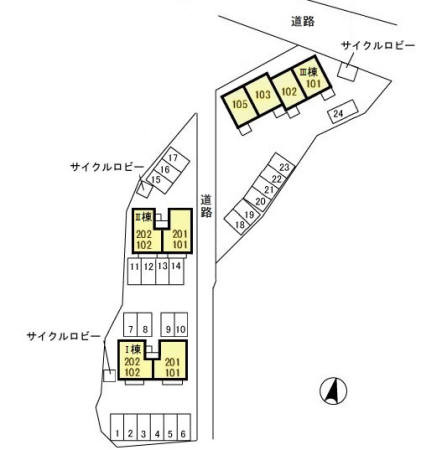 【区画図】 | エル古城Ⅱ