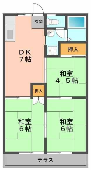 桜ビラＢ棟の間取り