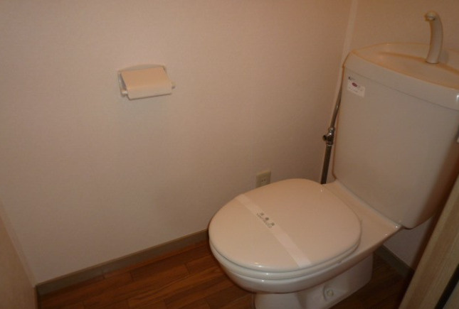 久留米市国分町のアパートのトイレ|落ち着いた色調のトイレです