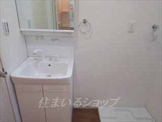 ルナハイツ壱番館の洗面所|２面鏡付きシャンプードレッサー