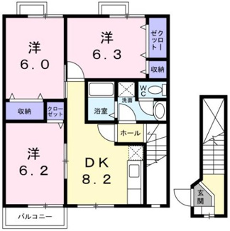 【間取り】 | ソル・サリエンテＢ