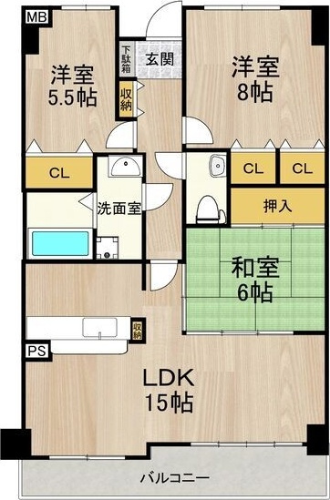 アーデンコート住吉川の間取り