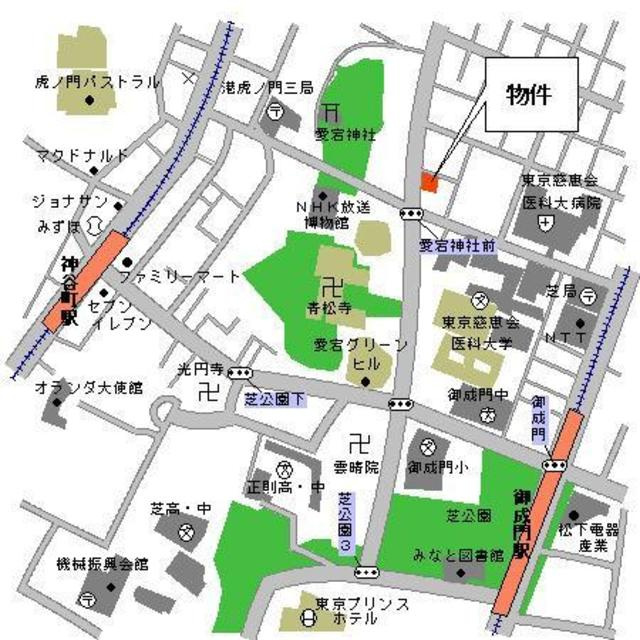 パークキューブ愛宕山タワーの地図