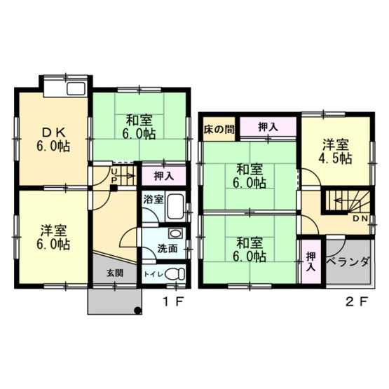 【間取り】 | 和泉市寺田町１丁目戸建 | 5DKです！
