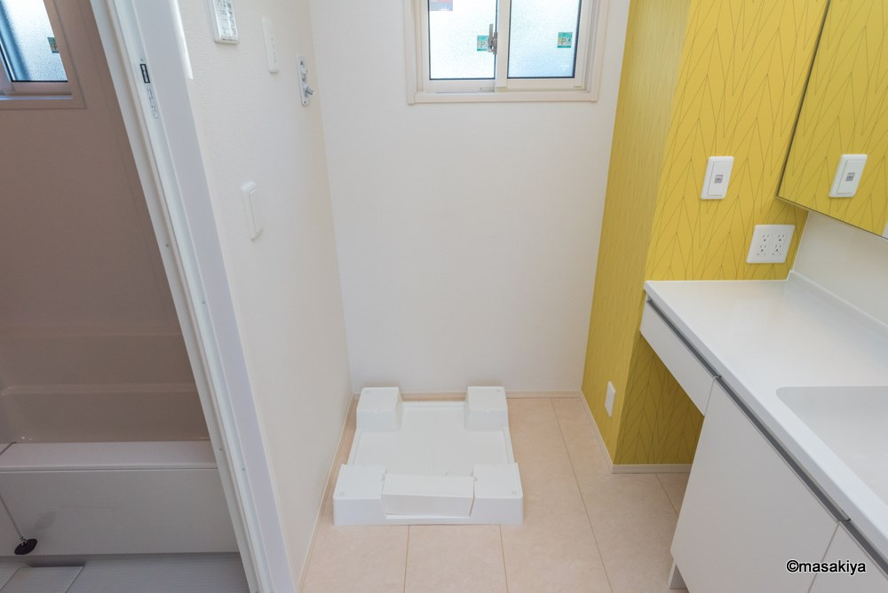 エーテルの洗面所|室内洗濯機置き場