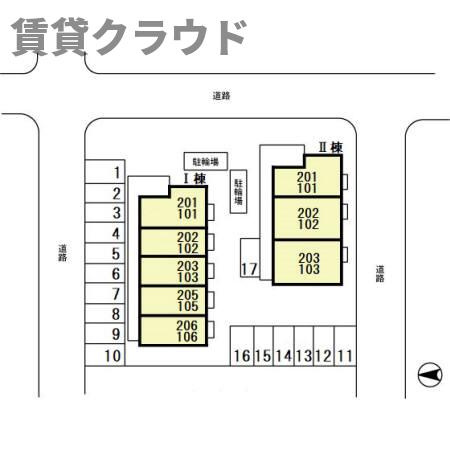 サンシャトーⅡの区画図