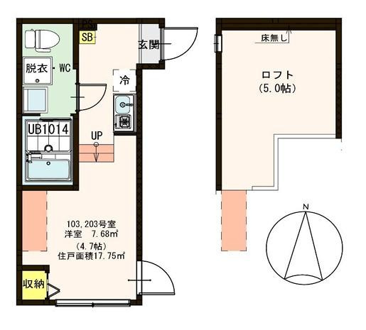 【間取り】 | ハーモニーテラス梅島Ⅱ