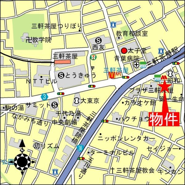 リアルスウィート三軒茶屋の地図