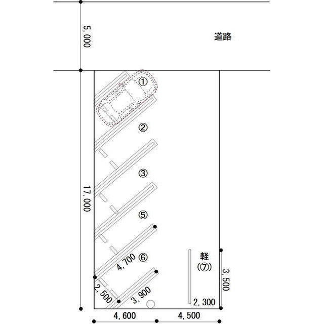岐阜市今嶺３丁目の駐車場の間取り