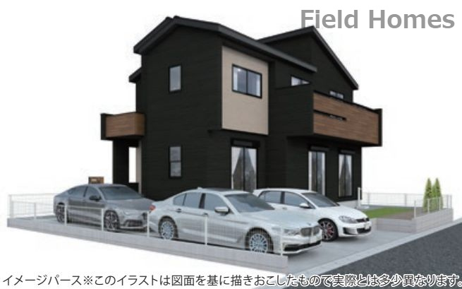 綾瀬市綾西1丁目新築戸建て　1号棟の外観パース|外観イメージ「綾瀬市綾西1丁目新築戸建て」