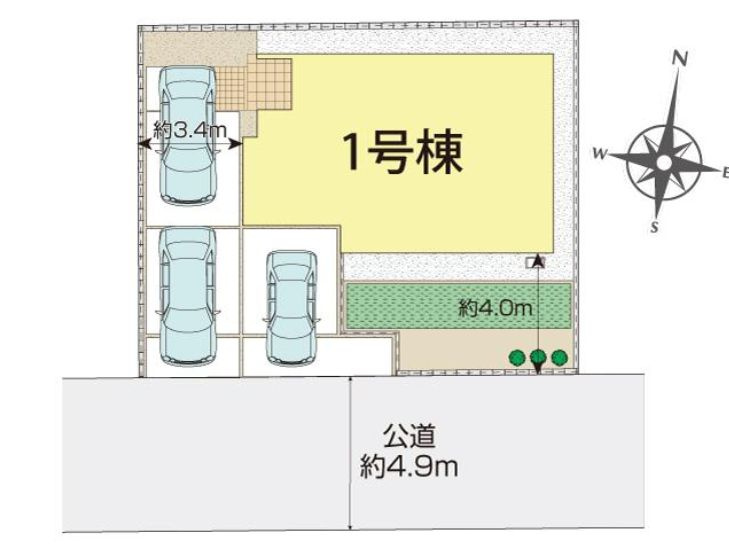 綾瀬市綾西1丁目新築戸建て　1号棟の区画図|区画図「綾瀬市綾西1丁目新築戸建て」