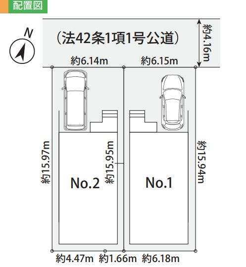 茅ヶ崎市浜之郷新築戸建て　2期№1の区画図|区画図「茅ヶ崎市浜之郷新築戸建て」