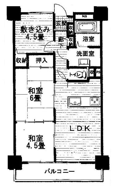 ライオンズマンションリバーサイド布施屋の間取り