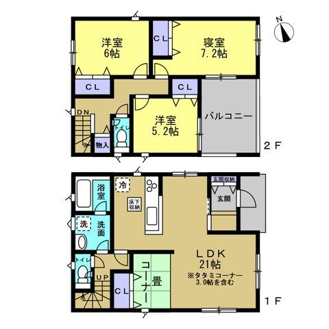 和歌山市有本第4-5号棟の間取り