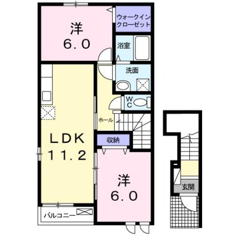 【間取り】 | メゾンド　Ｋ２