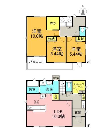 碧南市志貴町三丁目　新築戸建＜1号棟＞の間取り|3LDK＋ストレージルーム＋WIC